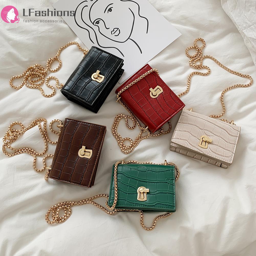 Túi đeo vai da PU mini thời trang sang trọng cho nữ