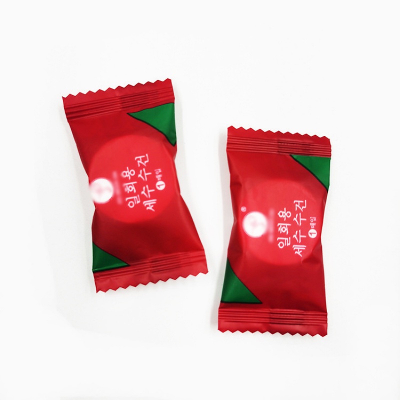 Khăn nén giấy ướt viên kẹo không mùi dùng 1 lần gói đỏ 20 chiếc