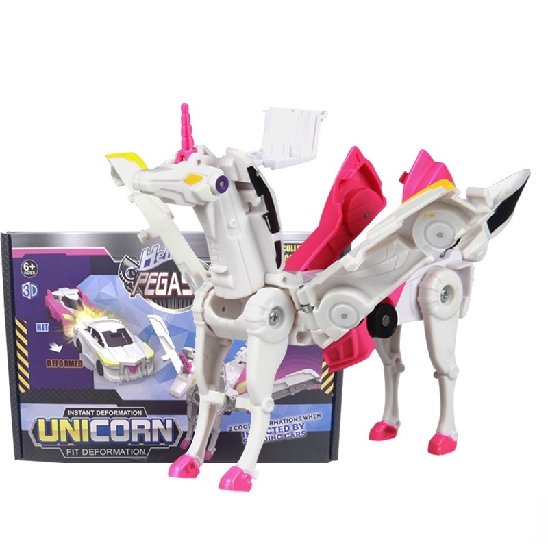 Mô hình đồ chơi xe rô bốt biến hình optimus prime/ kỳ lân tuỳ chọn độc đáo cho bé