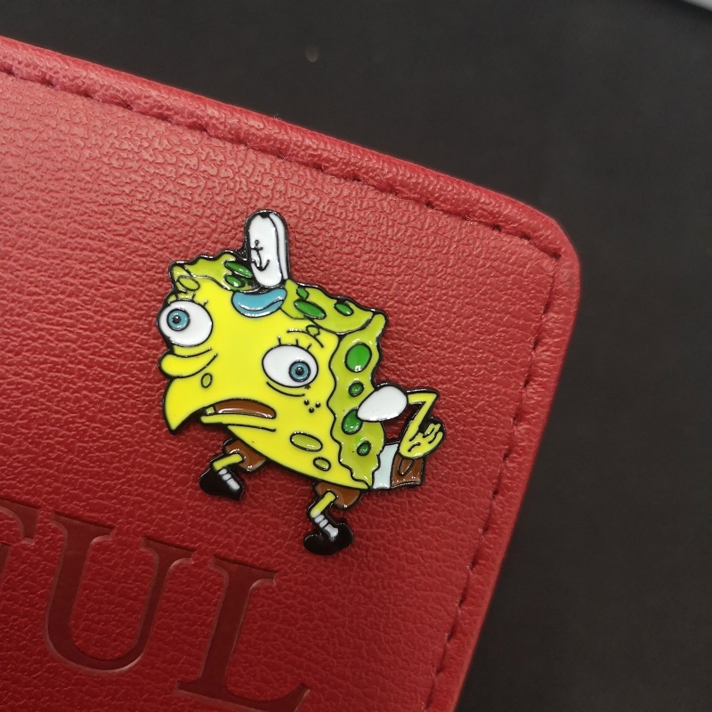Ghim cài áo hình hoạt hình spongebob ngộ nghĩnh