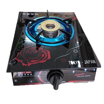 Bếp Ga Đơn Mặt Kính Giá Rẻ + Van Nasonal + Dây gas Hàn Quốc