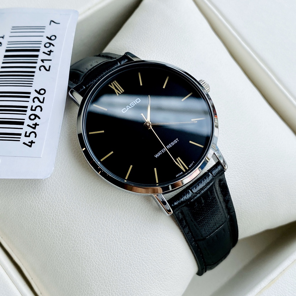 Đồng hồ nữ dây da Casio LTP VT01L 1B