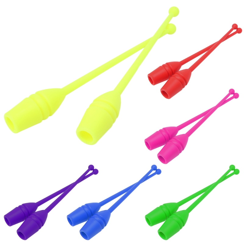 ★Yong♣ 1 Pair Children Adults Rhythmic Gymnastics Stick Dancing Sports Fitness Equipment