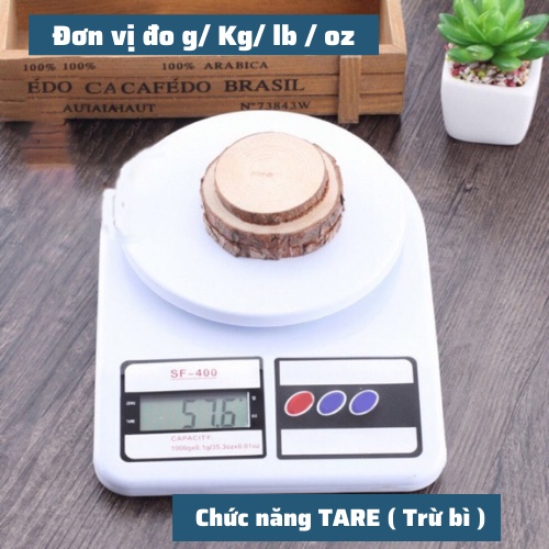 Cân Tiểu Ly  SF400 -Cân Điện nhà Bếp Định Lượng 1g - 10kg Độ Chính Xác Cao Nhỏ Gọn Làm Bánh Mini Cân tiêu li Pin AA