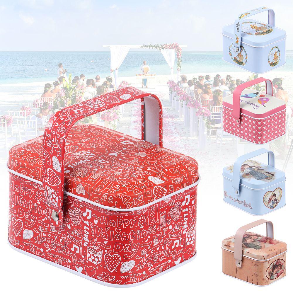 Hộp Thiếc Đựng Bánh Quy Có Nắp Phong Cách Vintage