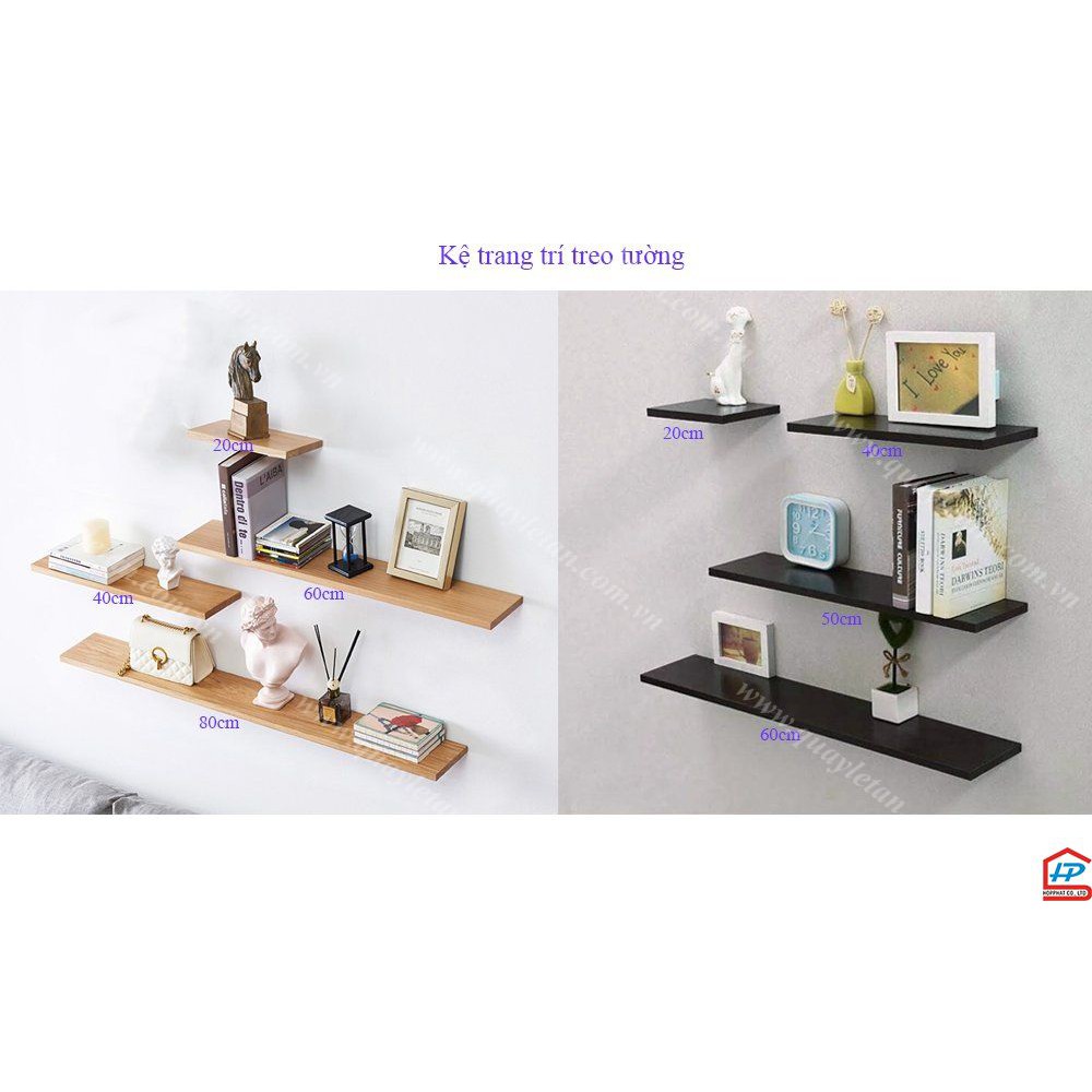 TGN200-18 Thanh gỗ làm kệ Dài tùy chọn, Sâu 20cm, Dầy 1.8 cm, không dùng phụ kiện dấu chân được