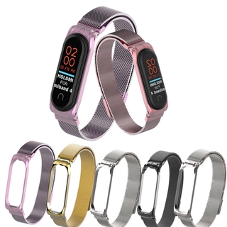 Dây Đeo Thay Thế Bằng Thép Không Gỉ Cho Đồng Hồ Thông Minh Xiaomi Mi Band 4 3 M4