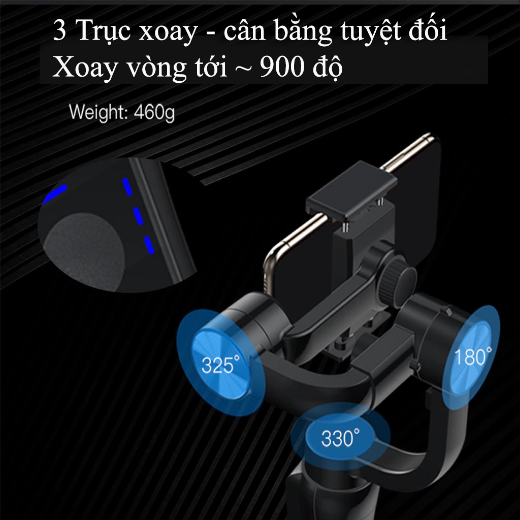 Tay Cầm Chống Rung Điện Tử Gimbal S5B Có Bluetooth - Gimbal Điện Thoại Chống Rung - Có Chân Đỡ Tự Đứng