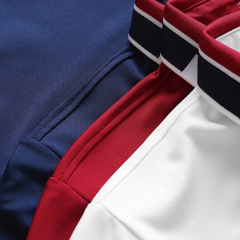 ÁO THUN NAM CÁ SẤU CỔ BẺ PHỐI VIỀN SỌC KẺ