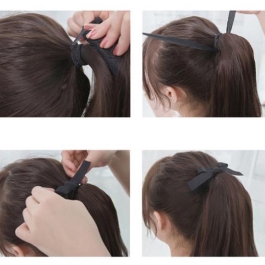 Tóc Cột Xoăn Đuôi Ngựa Ngắn 30cm Sợi Nhân Tạo | Tóc Giả Wina