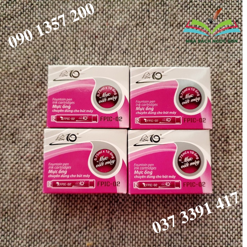 Hộp ống mực tím Bút máy Điểm 10 FPIC-02 DCHT