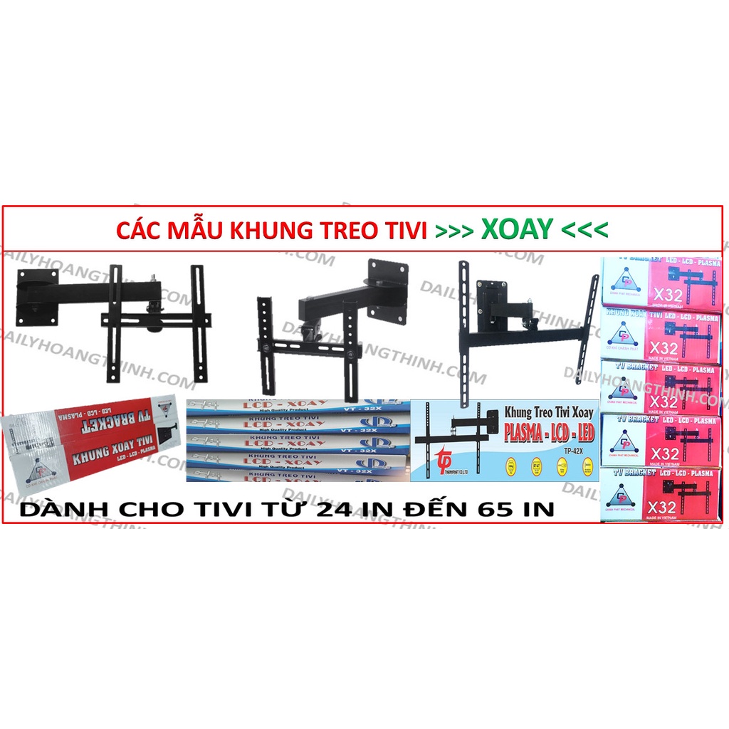 Giá treo TV-Khung Treo Xoay Tivi LED-LCD 19 ĐẾN 37IN - 37 ĐẾN 55IN Khung Treo Xoay