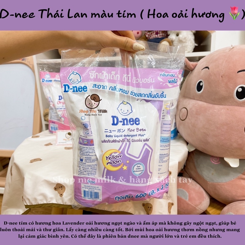 Nước giặt Dnee Thái Lan túi 600ML chính hãng cho bé 🇹🇭🌸👶🏻