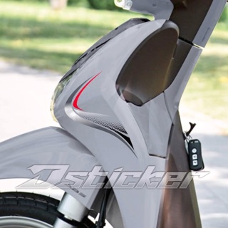 Tem dán xe Sh mode 2020 Chỉ đỏ Rời dán xe xám
