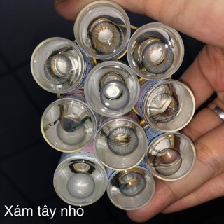  HCM có sẵn kính áp tròng màu Lens xám Tây giãn nhỏ inbox chọn mẫu