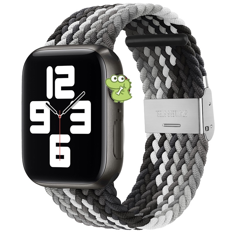 Dây Đeo Nylon Co Giãn Điều Chỉnh Được Cho Đồng Hồ Thông Minh Series 7 SE 6 5 45mm 42mm 41mm 38mm Iwatch 6 4 40mm 44mm