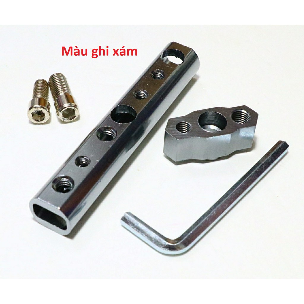 Pát nhôm cnc gắn đèn trợ sáng - Giá gắn chân gương CNC đa năng xe máy