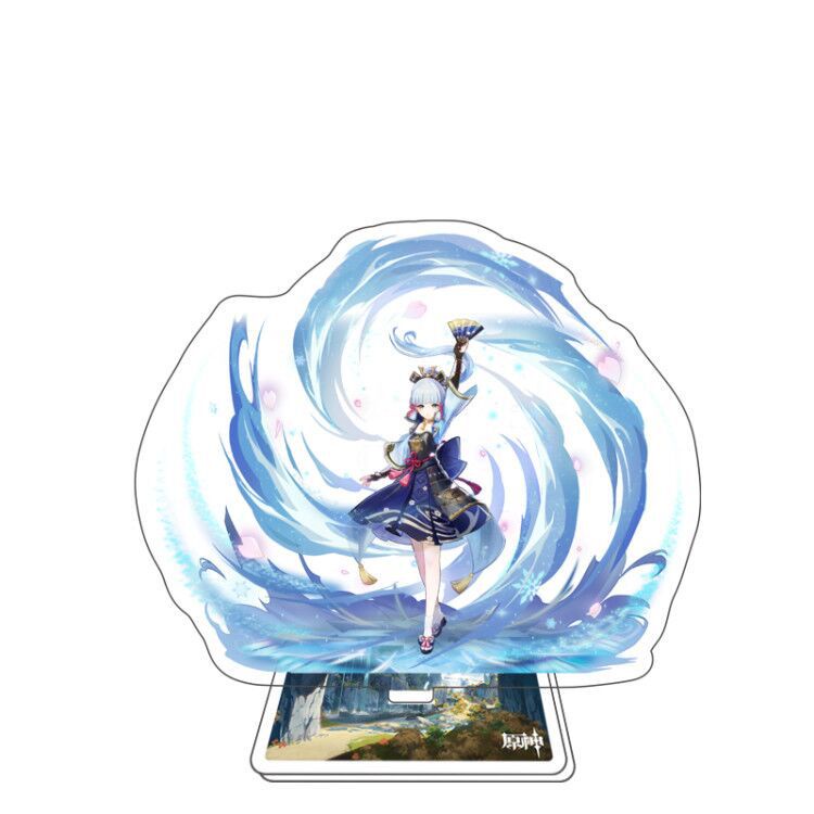 Genshin Impact Action Figure Kamisato Ayaka Kaedehara Kazuha Acrylic Table Stand Board Desktop Ornaments Collection Kids Gifts