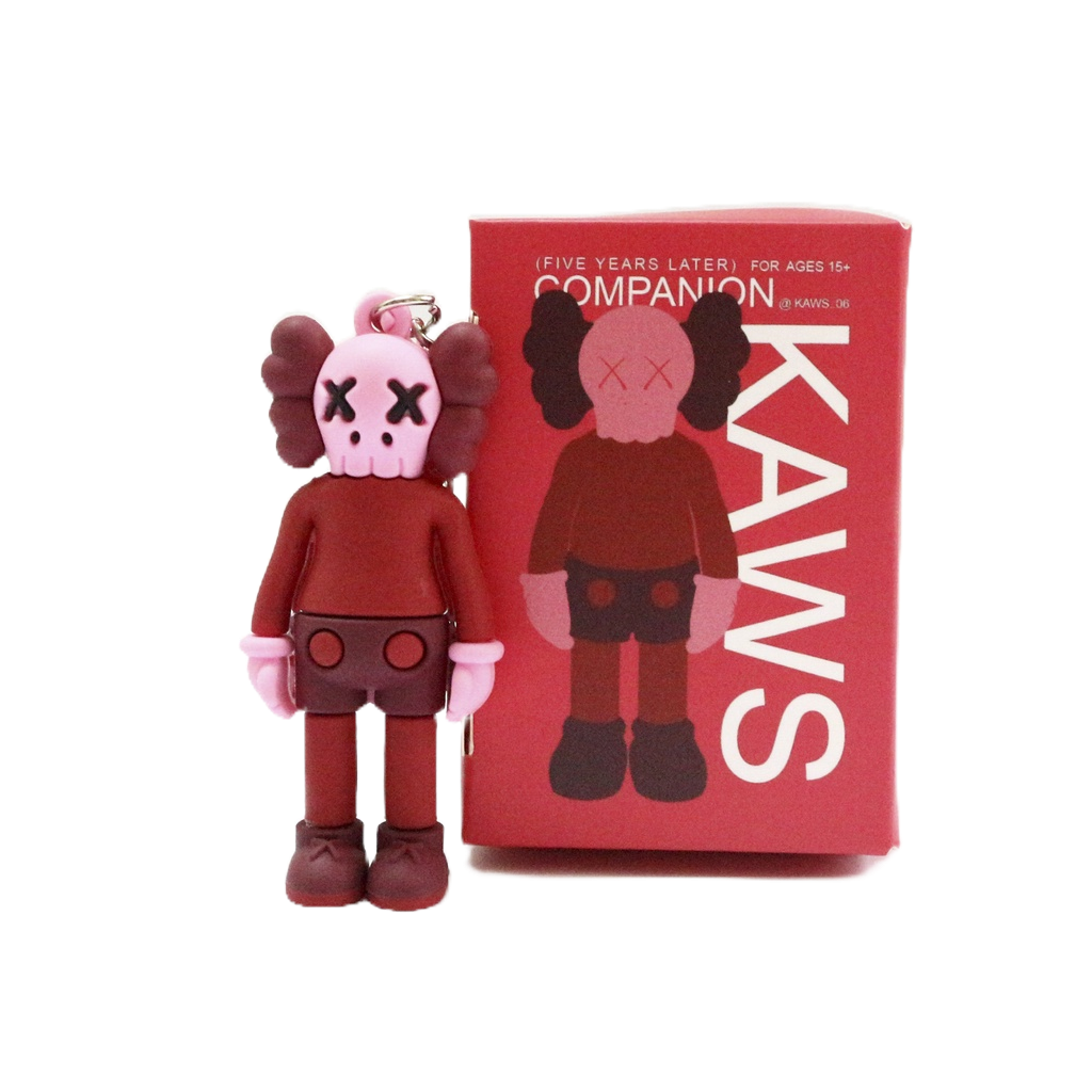 Móc khóa KAWS cute cao su silicon dẻo treo balo, túi xách, xe hơi kèm Hộp