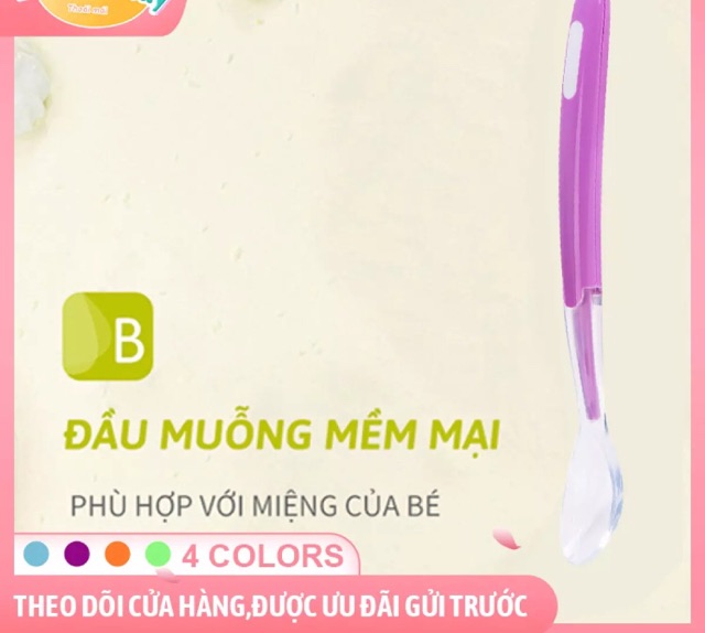 Sét 3 thìa ăn dặm silicon siêu mềm cho bé