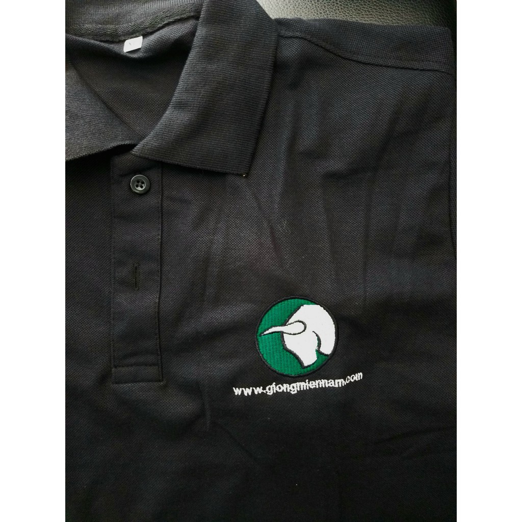 ÁO THUN CỔ TRỤ CAO CẤP, LOGO THÊU