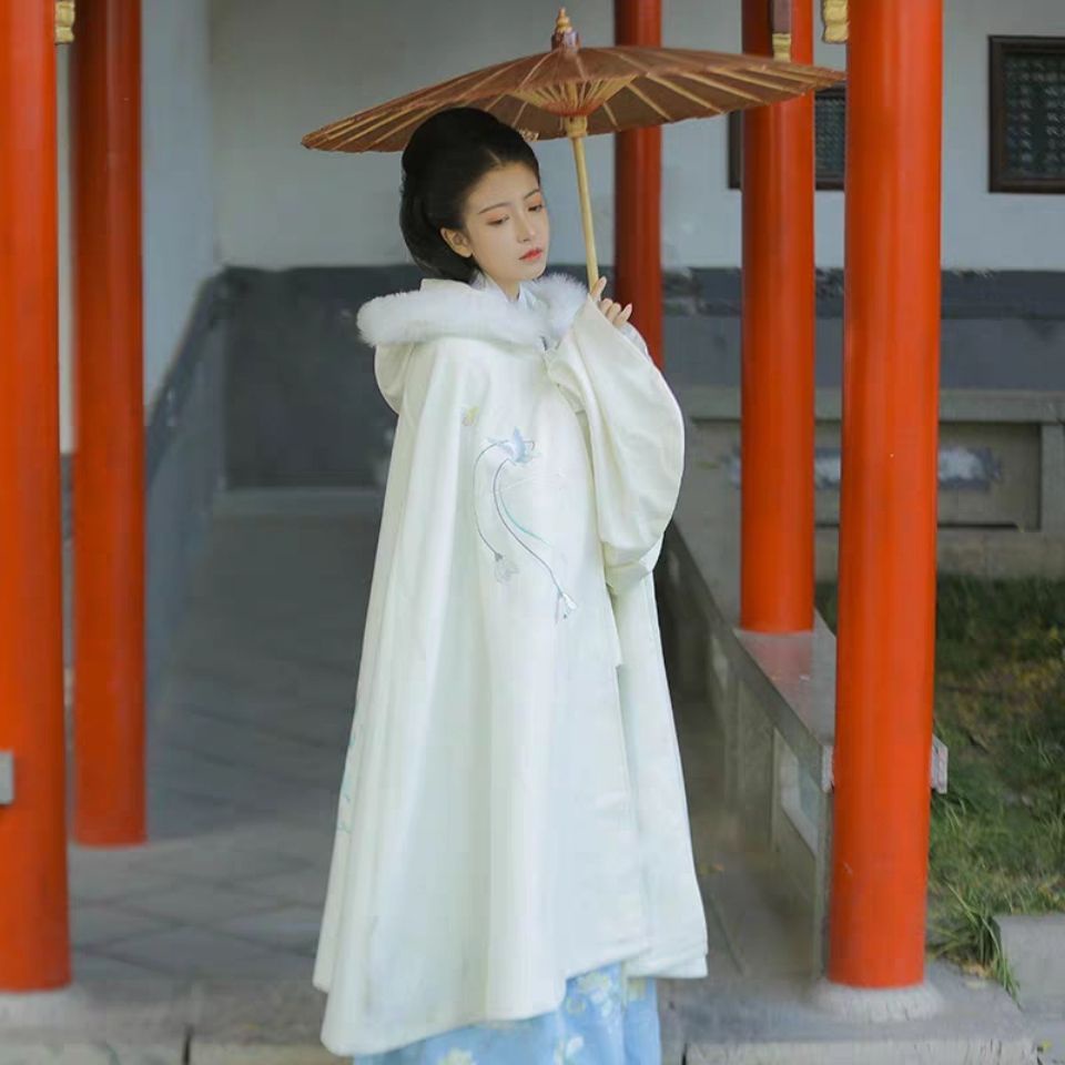 Yi Yi Han Áo Choàng Dáng Dài Dày Dặn Ấm Áp Đa Năng Phong Cách Mùa Đông Dành Cho Phụ Nữ | BigBuy360 - bigbuy360.vn