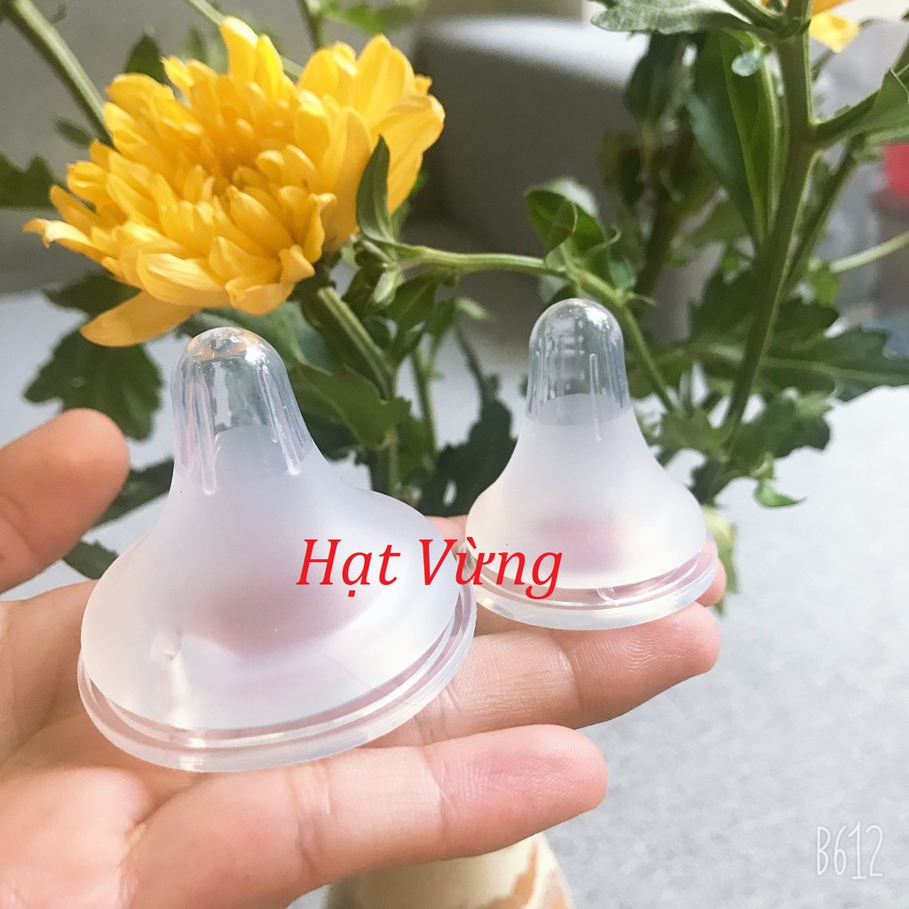 (sơ sinh- 12m+) Núm ty SIÊU MỀM cổ rộng, cổ hẹp đủ size S/M/L/LL thay thế cho bình pigeon, Toom, Lansinoh, kichi, GB