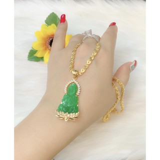 Dây chuyền nữ mặt phật mạ vàng 18k cao cấp