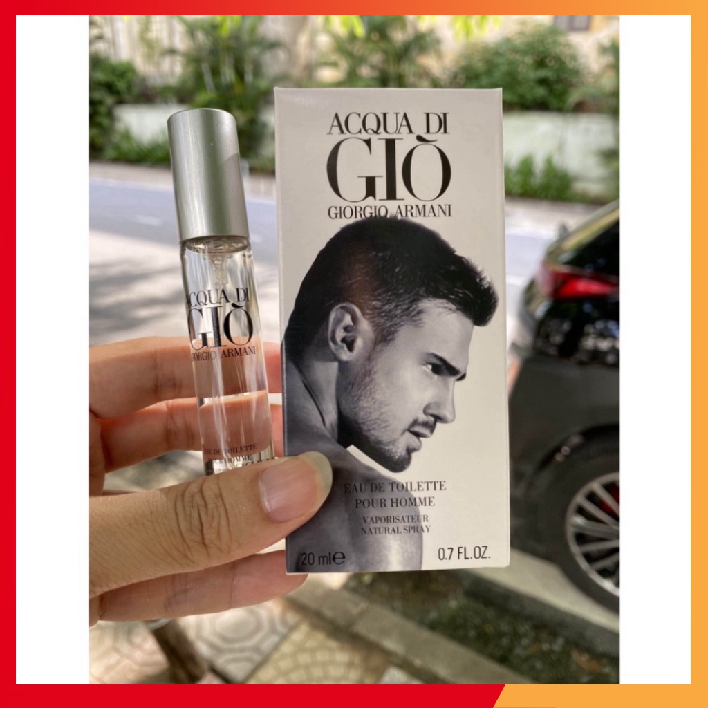 Nước hoa nam mini Acqua Digio trắng 20ml nước hoa nam thơm lâu aqua di gio dịu mát