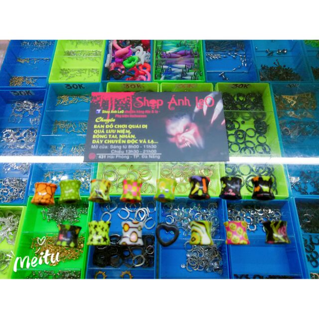 Sét 3 Bông nong tai 10mm nhiều màu sắc