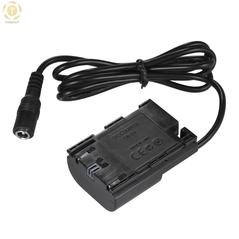 Shipped within 12 hours】 Andoer LP-E6 Fully Decoded Dummy Battery DC Coupler Connector for Canon EOS 5DS 5DSR  5DIV 5D2 5D3 80D 7DII 70D 60D 6D 7D DSLR Camera DC Connector [TO]