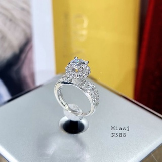 Nhẫn nữ bạc Ý Italy S925 ổ cao xi kim cao cấp N388 | Mi.A trang sức bạc