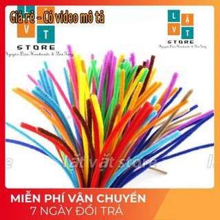 [Bảng màu 1] Thanh Pipe Cleaner dùng làm đồ uốn, đồ chơi, khung len để làm len chọc - Góc Handmade, Đồ làm DIY
