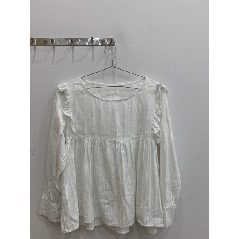 Áo babydoll trắng
