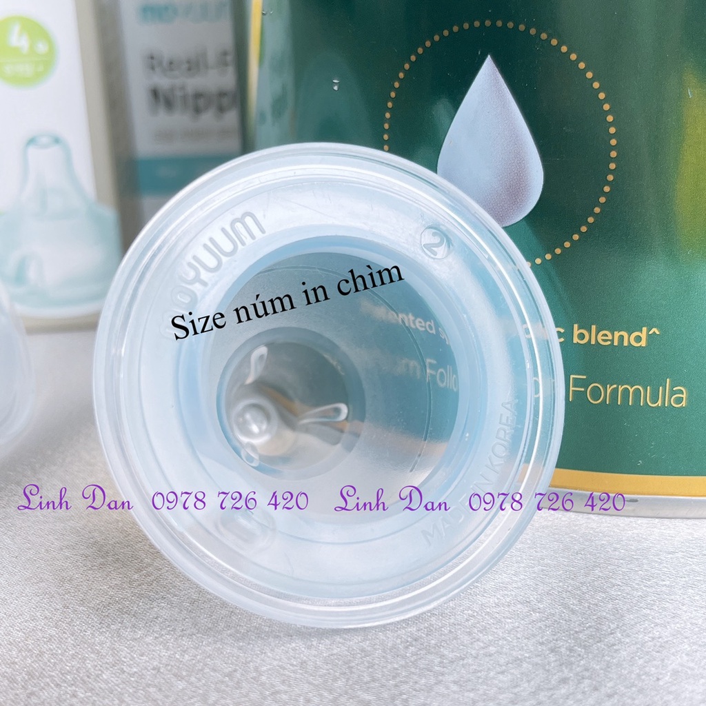 Bình sữa Moyuum 170ml 270ml chính hãng Hàn Quốc, Bình sữa Moyum mây, lạc đà, hoa cúc, thỏ chính hãng