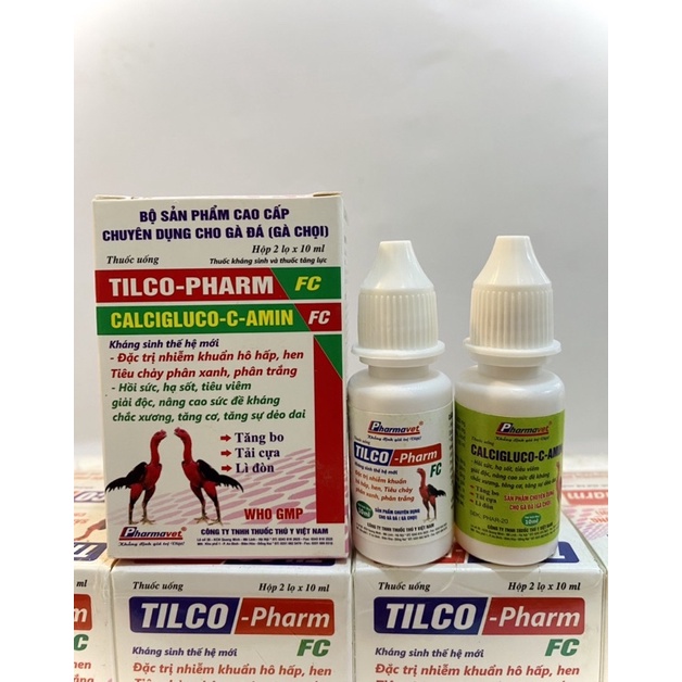 Tilco Pharm+ Camin( 2lọ 10ml) Hen-khẹc, vảy-mỏ, phân-xanh, phân-trắng, hồi-sức, tăng-bo