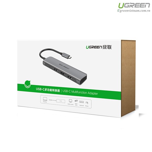 Thiết bị mở rộng hub USB type-C Ugreen chính hãng cao cấp