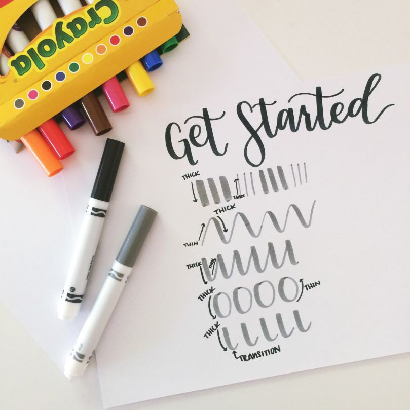 Bút lông nét thanh nét đậm mini Crayola