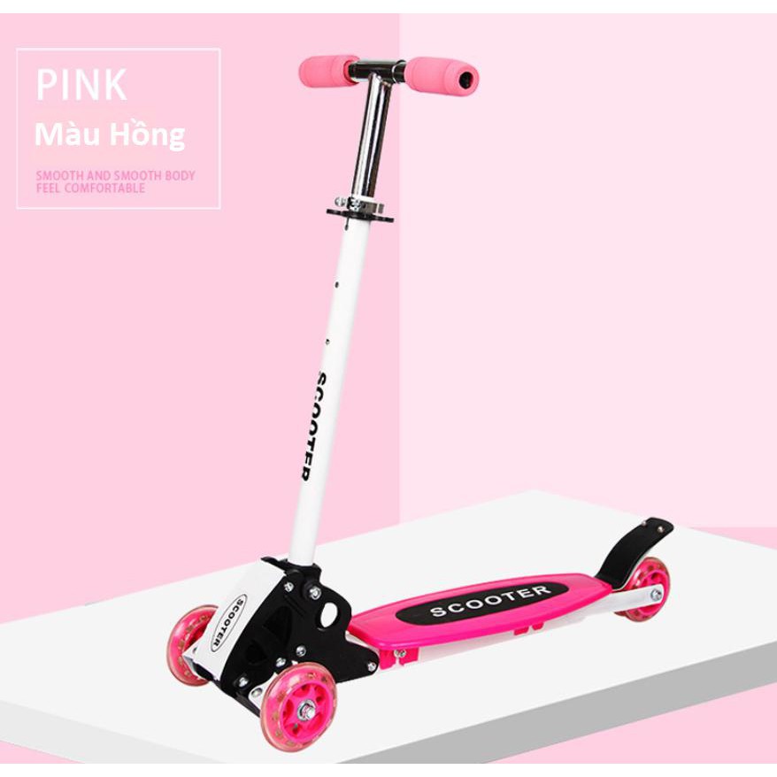 Xe Trượt Scooter 3 Bánh Cao Su Phát Sáng Điều Chỉnh Hướng Cho Bé Thế Hệ Mới Đại Nam Sport (Từ 2 Tuổi Trở Lên)