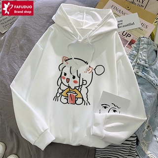 Áo Hoodie Tay Dài Dáng Rộng Thời Trang Mùa Thu Cho Nữ
