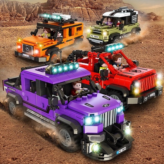 Bộ lắp ráp xe đua đồ chơi xếp hình thông minh cho bé trẻ em 343 chi tiết Gôn đồ chơi