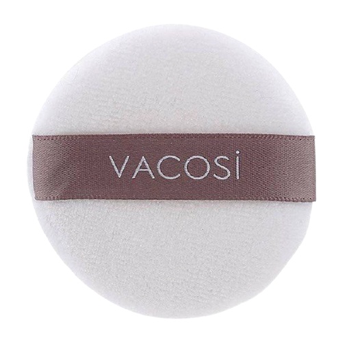 Bông phấn cotton khô tròn VACOSI WHITE ROUND PUFF (BP19+BP20)