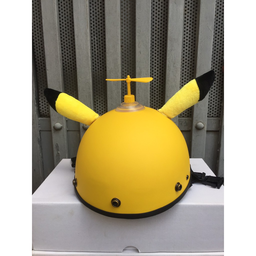 Combo Mũ nữa đầu PIKACHU + chong chóng