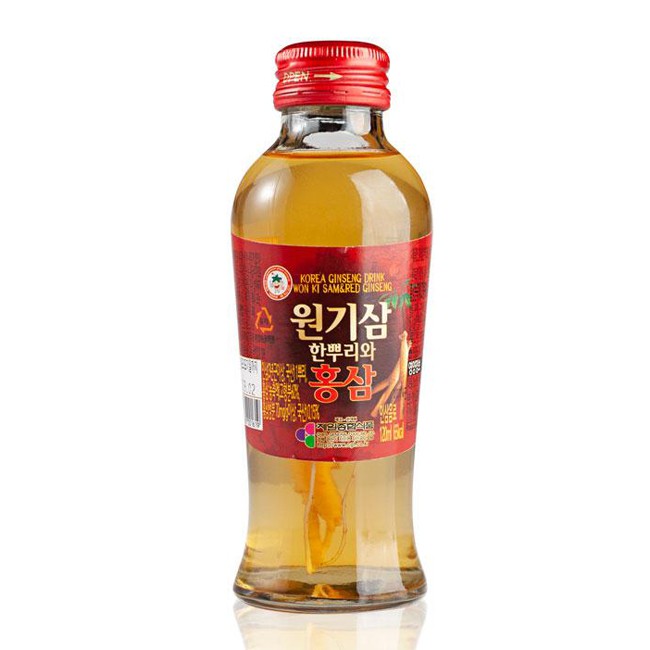Nước hồng sâm KGS có củ sâm Hàn Quốc hộp 10 chai (120ml)