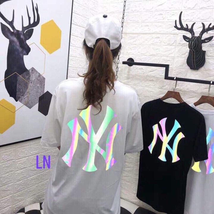 Áo Thun Cotton Nam Nữ Ny Phản Quang 7 Màu Unisex Tay Lỡ