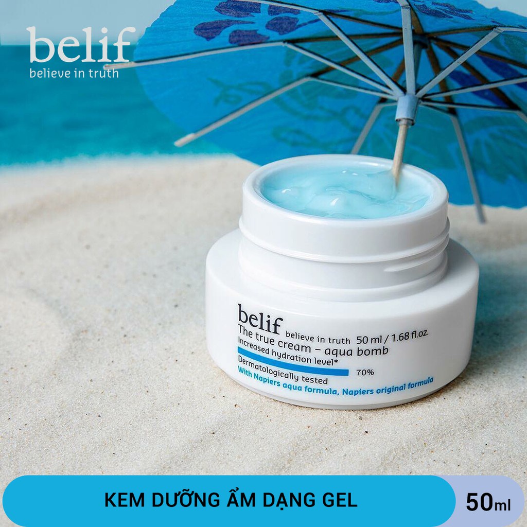 [Mã COSLG5 giảm 10%]Kem cấp ẩm tức thì dạng gel Belif The True Cream Aqua Bomb 50ml