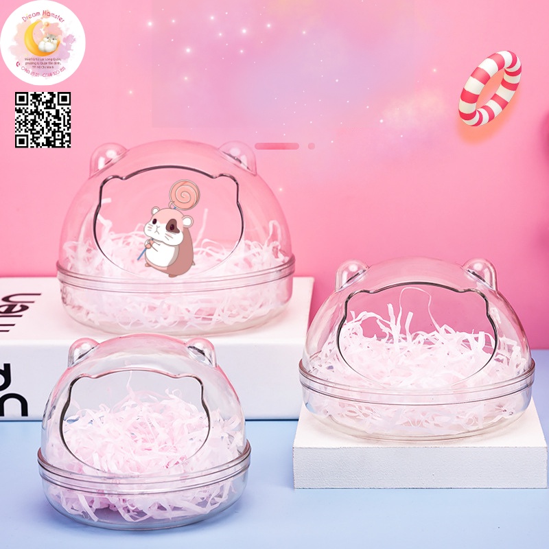 Nhà tắm/nhà ngủ yêu tinh trong suốt cho Hamster