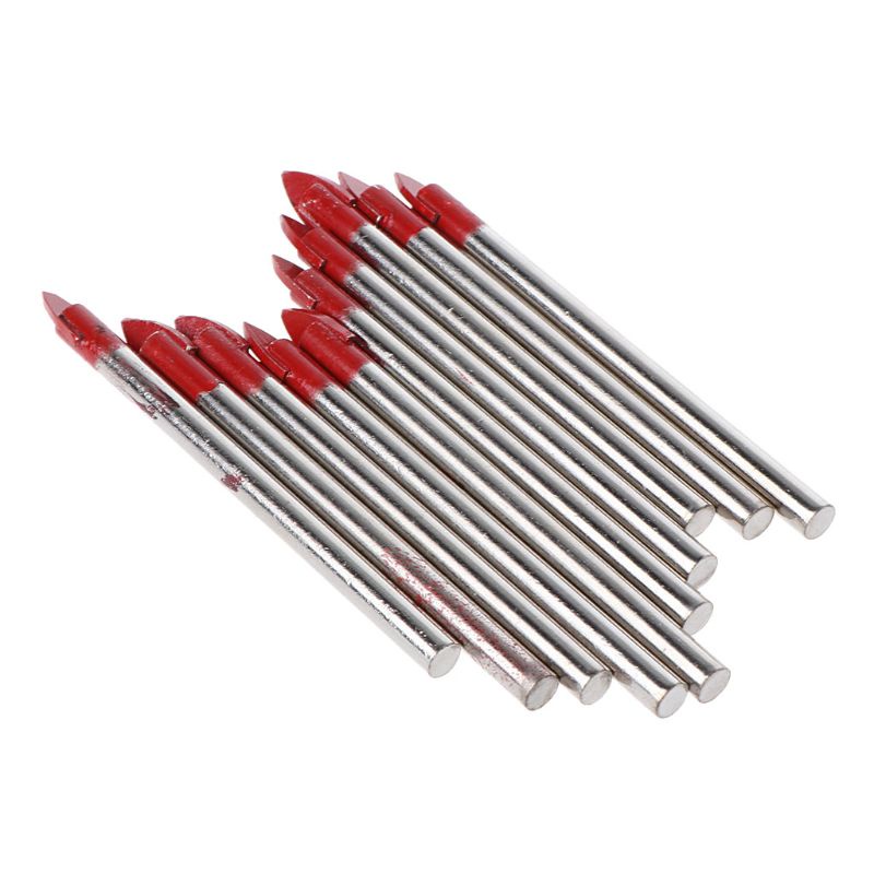 Bộ 10 Mũi Khoan Kính / Gạch Men / Cacbua 3 / 16 &quot;Chuyên Dụng