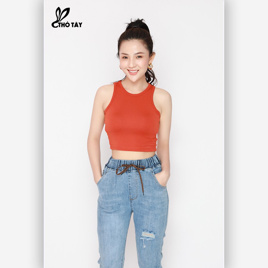 Áo Ba Lỗ Croptop Siêu Cá Tính - THỎ TÂY