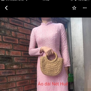 Bộ áo dài vải voan xốp